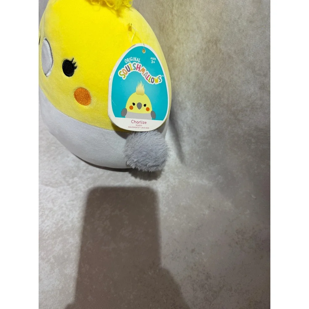 Squishmallows Charlize the Cockatiel 8 Inch Yellow‎ Grey Bird Plush S8-#523